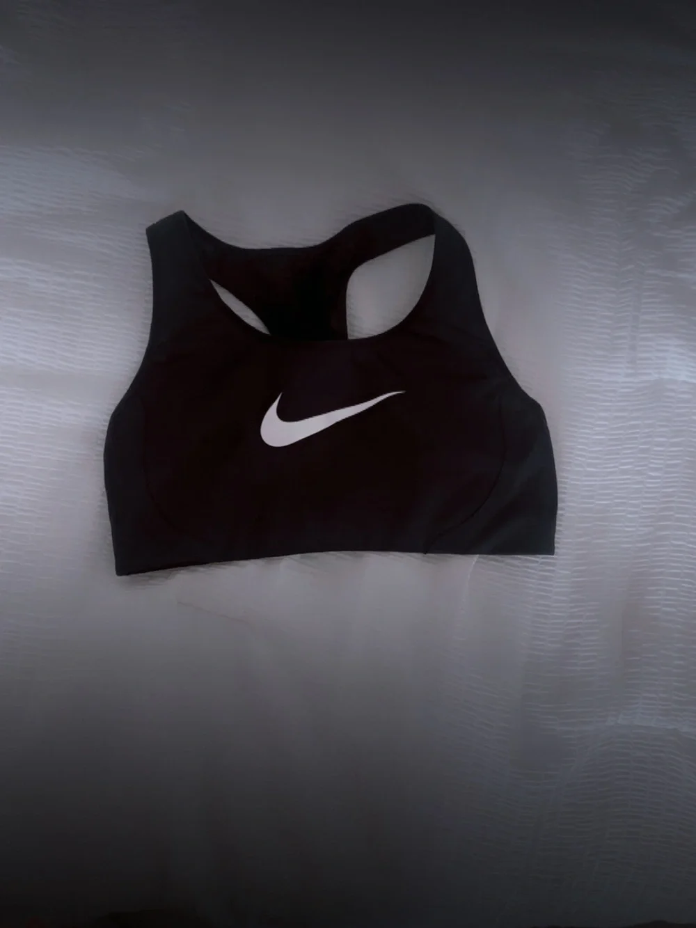 Nike Black Sports Bra with White Swoosh Racerback